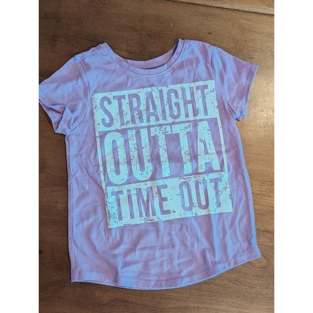 Straight out of time out. Girls lavender shirt size 4T